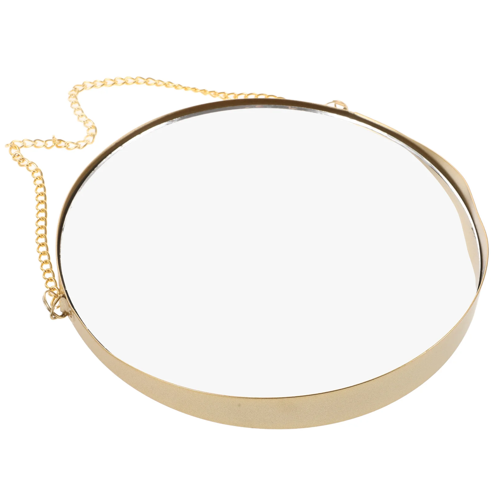 

Wall Mirror Decorative Vanity Mirror Round Small Hanging Chain Iron Frame for Living Room Bedroom Bathroom Makeup