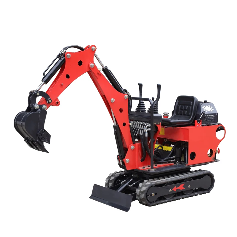 Mini excavadora China de 0,8 toneladas y 1 tonelada, varios tamaños disponibles, adecuada para granjas de jardín y otros entornos duros