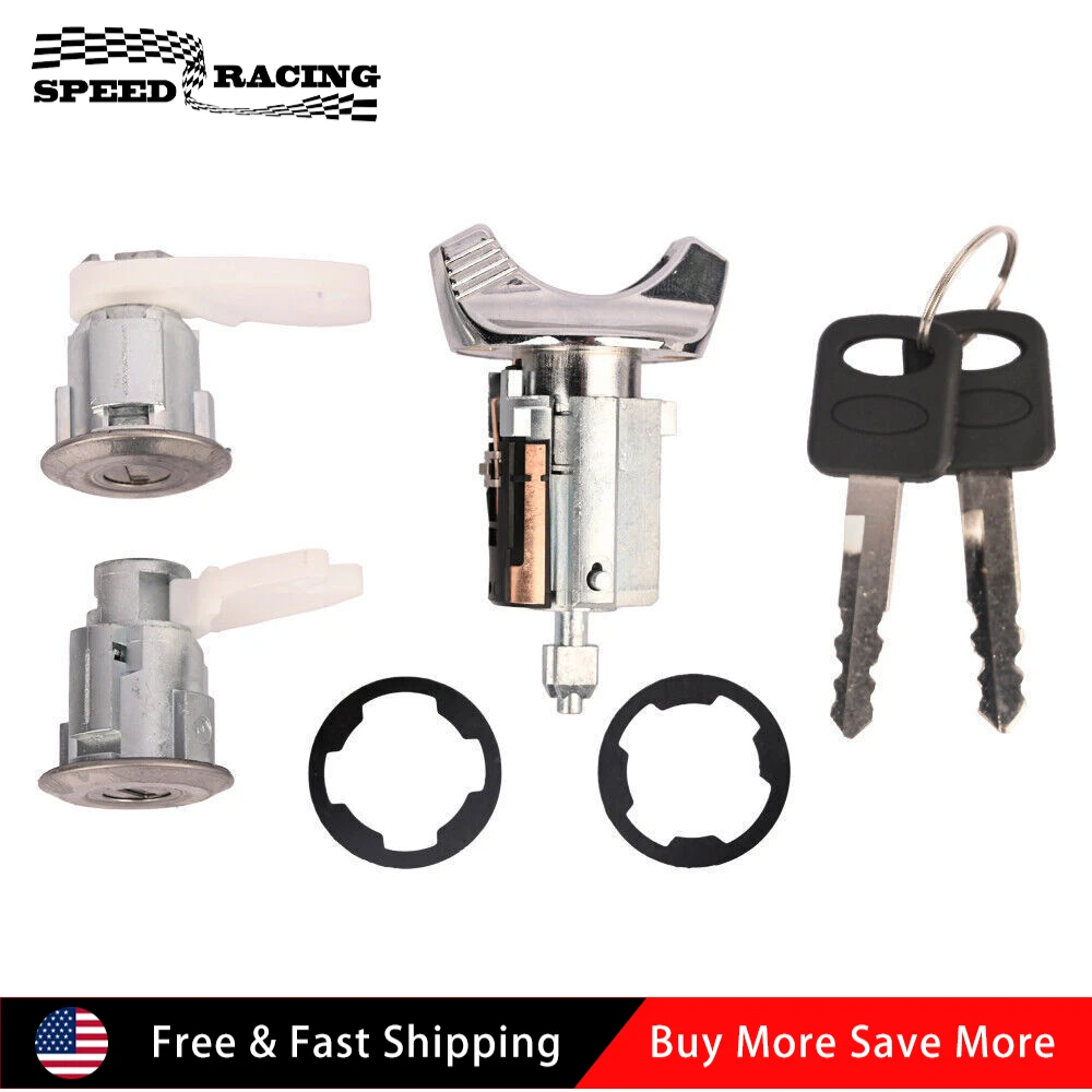 

F2UZ1522050A Комплект цилиндров замка зажигания и двери для Ford Pickup F150 F250 F350 Van E150 E250 E350 IG-0189 1992-1995 годов