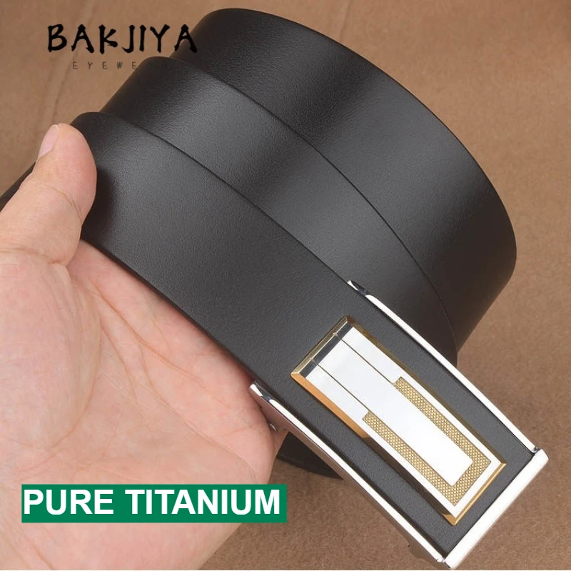35/38mm Top Quality Leather Belt for Men Toothless Auto Buckle Alloy Stainless Steel Clasp Head, for Jeans Suits Waistband