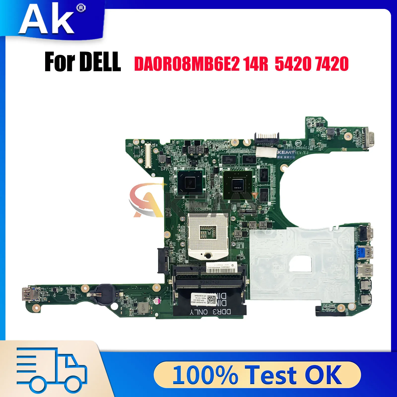 

CN-03C38H Mainboard For Dell Inspiron 5420 7420 DA0R08MB6E2 With GPU 100% Fully Tested