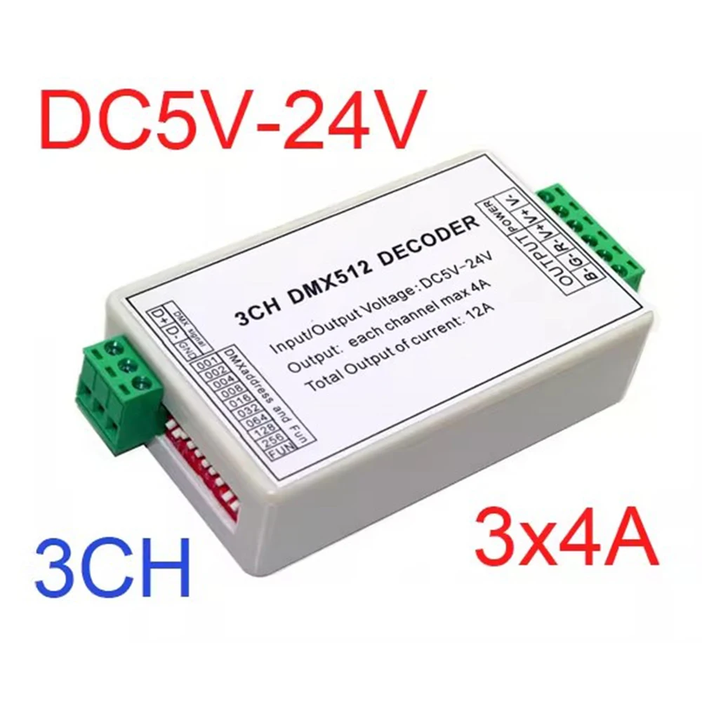 DMX512 Decoder, DMX Controller, 3-channel RGB DMX Decoding Board