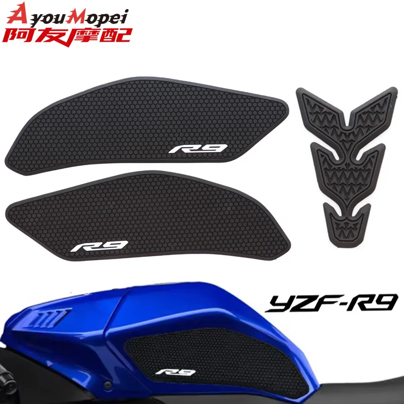 

2025 New YZF R9 Motorcycle Accessories Tank Pad Protector Sticker Decal Gas Knee Grip For Yamaha YZF-R9 YZF R9