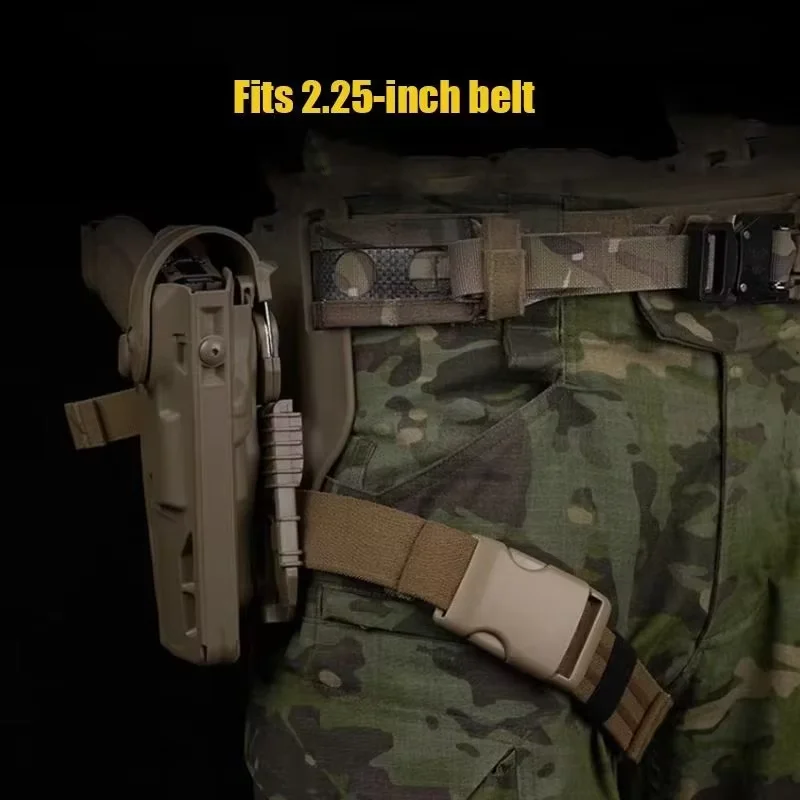 M17M18 Taktisches Holster P320 Rechtshänder-Holster mit QLS-Schnellverschlusssystem, Oberschenkeladapter, geeignet für die Jagd, Luftpistolen-Holster – Detail 4