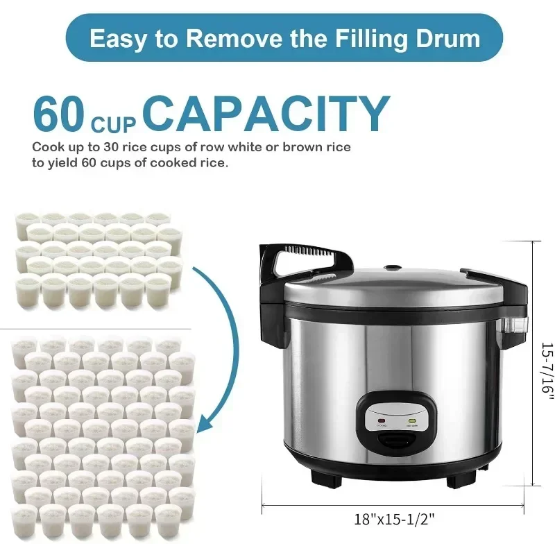 Cuociriso commerciale e scaldavivande Panci Elektrik Multifungsi