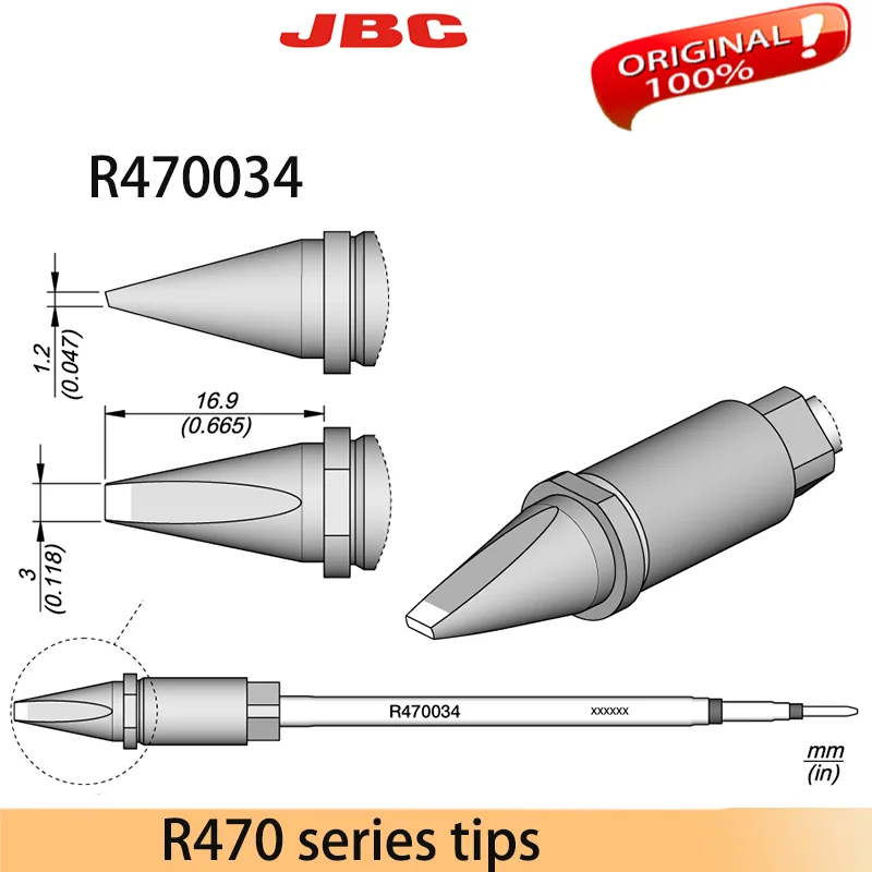 JBC R470028/R470034 for Automation soldering iron tip Designed for high-load automated welding processes