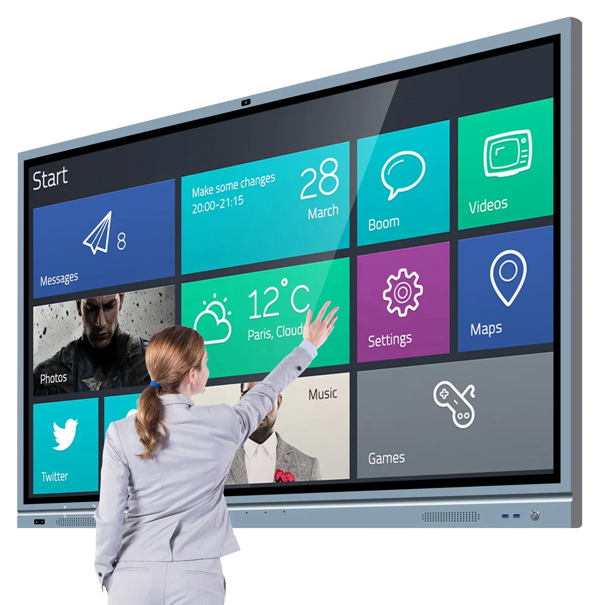 

55/65//75/86/100/110 Inch Touch Screen Panel Smart Digital WhiteBoard 4K Interactive Whiteboard For Teaching Meeting Smart Board
