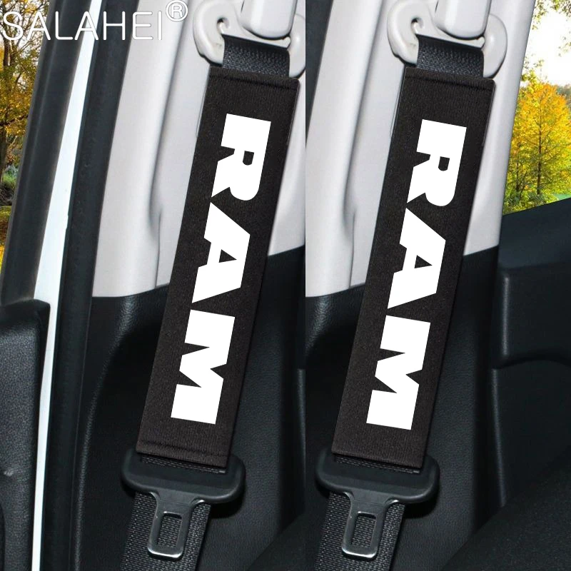 موضة سيارة قابل للتعديل رئيس وسادة للرقبة زوج من حزام الأمان حماية منصات الكتف ل دودج رام SRT XRT 3500 2500 1500