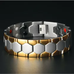 Mens Magnetic Lymph Drainage Detox Bracelet Therapy Bracelet Arthritis Pain Relief Bangle Health Care Jewelry Gifts Men Bracelet