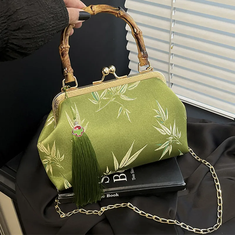 

Luxury Fashion Evening Clutch Bag Women Bride Wedding Clutch Purse Chain Shoulder Bags Party Handbag Rattan Handle Handle Tote