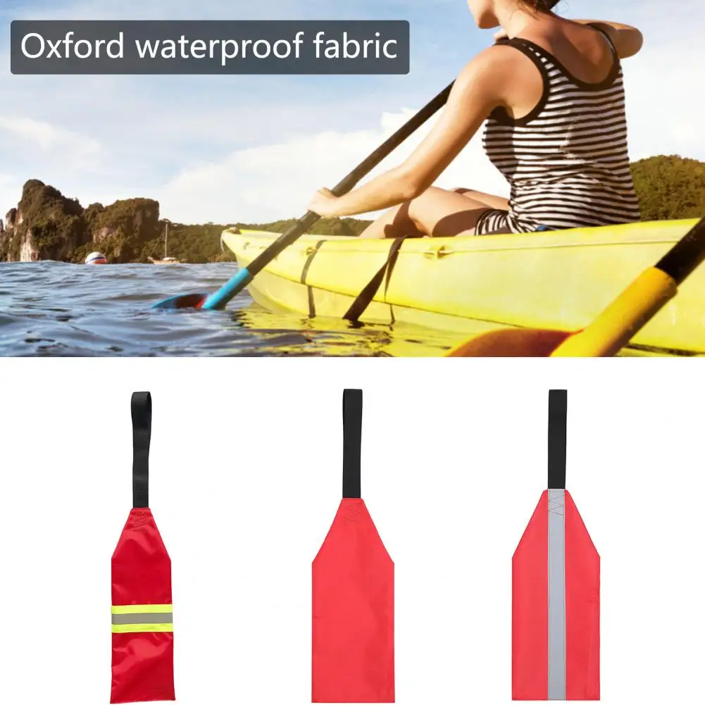 Kayak Tail Flag Reflective Waterproof Reminder Oxford Fabric Highly Visible Kayak Safety Flag Safety Equipment Kayak Accessories