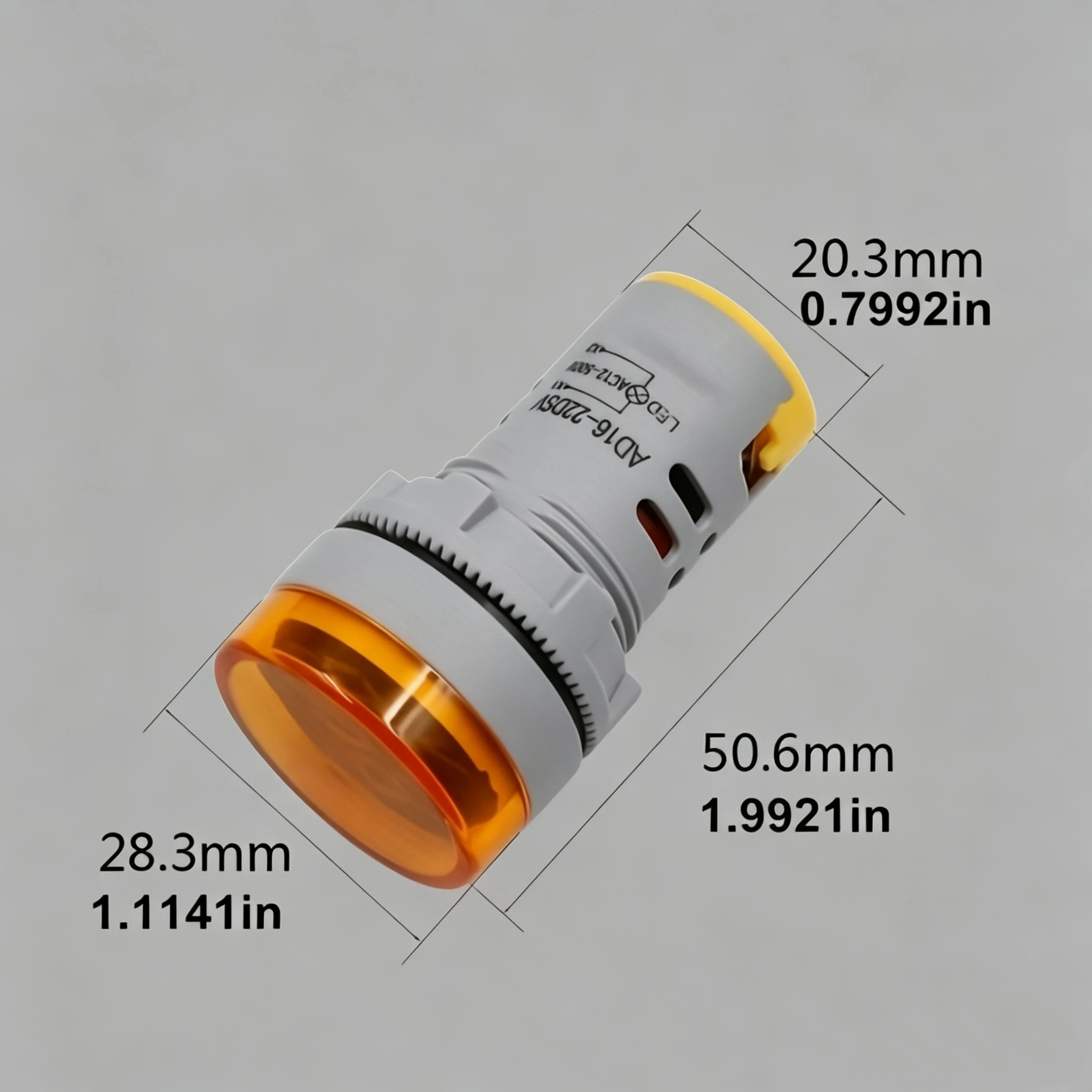 1pc DIY Mini Digital Voltmeter 22mm Round AC 12-500V Voltage Tester Meter Monitor Power LED Indicator Pilot Lamp Light Display