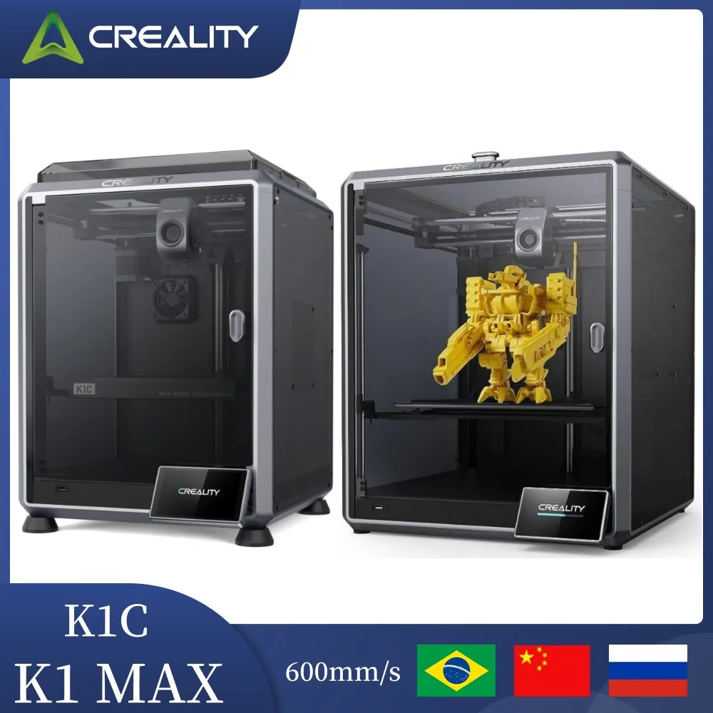 Creality K1C、K1 MAX 3D Printer 600mm/s High Speed Printing Optional Al Camera Dual-gear Direct Drive Extruder Auto Leveling