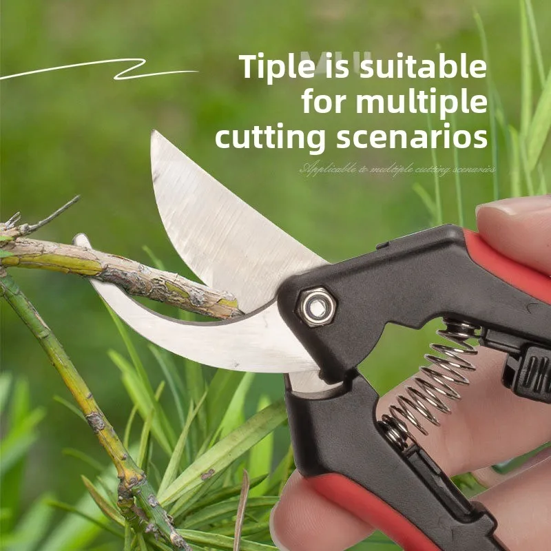 Tijeras de podar de acero inoxidable, ramas de jardinería multifuncionales, huerto, ramas de flores, tijeras para recoger frutas, fuente de herramientas de jardín
