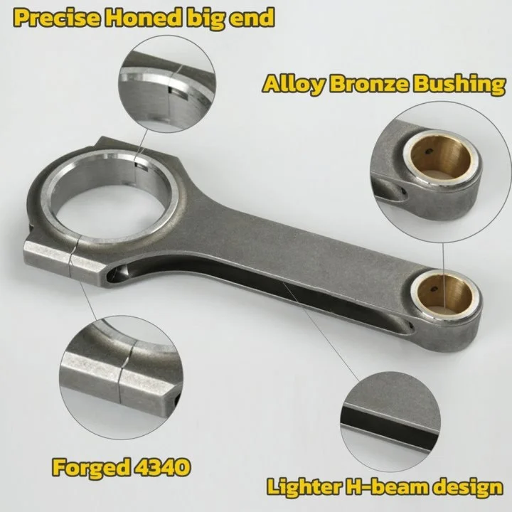 Guaranteed H-beam Forged Connecting Rods 129.75mm for OPEL VAUXHALL 1.6 TURBO Z16LET/LEL/LER/LEH