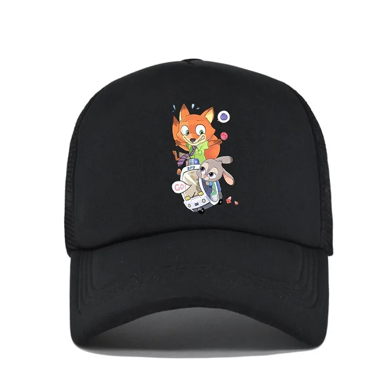Cartoon Anime Print Baseball Cap Zootopia Judy Nick Sun Mesh