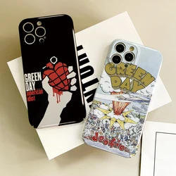 Band Green Day Phone Case For IPhone 16 15 14 13 12 11 Plus Pro Max Mini Glossy HD Hard Cover Film Shell