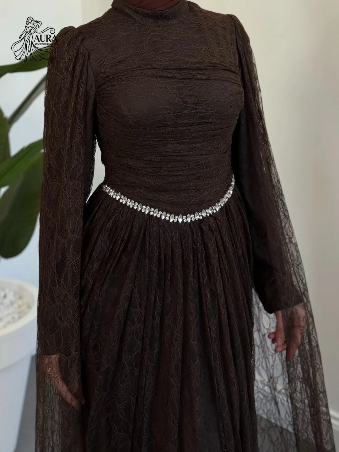 

Aura Women's Prom Dress 2026 Lapel A Word Reception Dresses for Weddings Custom Made Korean Popular Dress Satin Elegant Gown