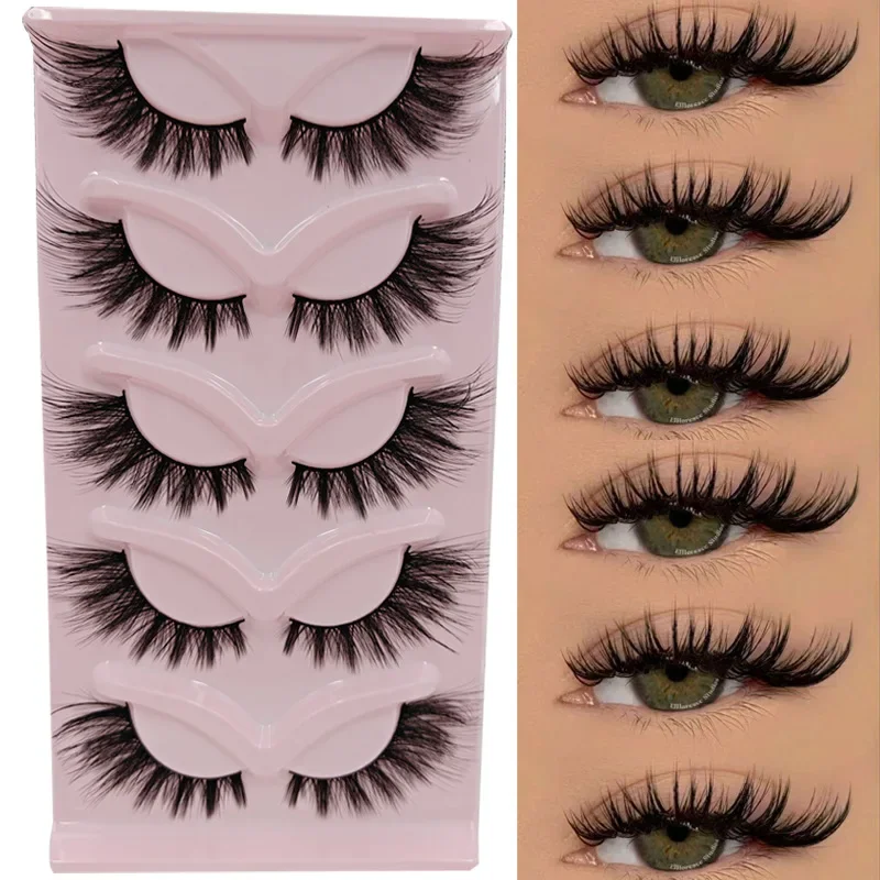 10 paires de faux cils russes moelleux, une pièce, bouclés 3D, naturels, épais, Manga Cosplay, outils de maquillage