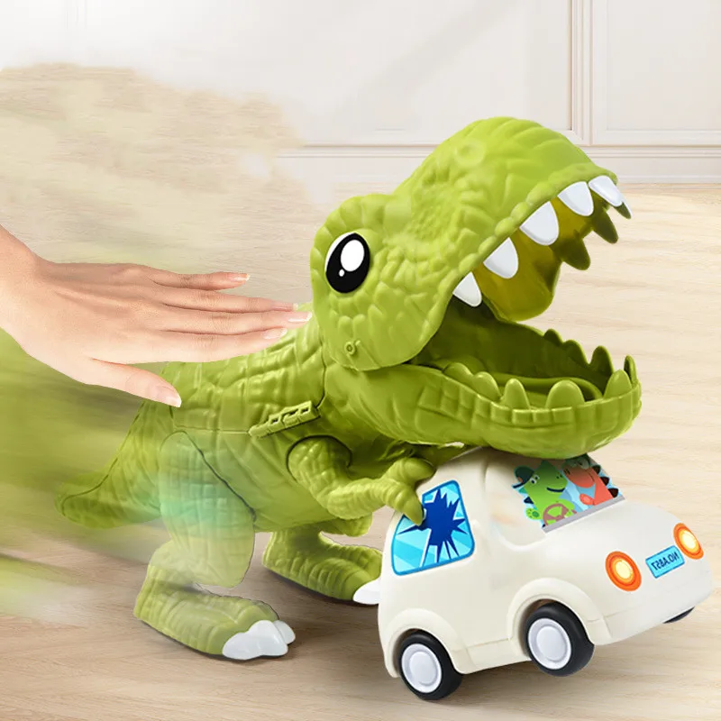 Simulated Dinosaur Toy Car Model Birthday Gift Dinosaur Truck Vehicle Dino Animal Model Truck Game Children Birthday Gifts