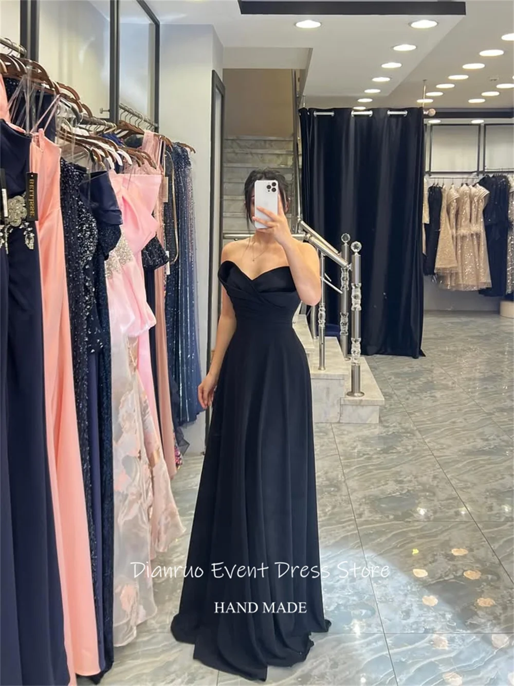 เดียนรูโอ เอ ไลน์ผูกเชือกชุดแต่งงานรุ่ยหวานเวสติโด เดอ โนวาแขนกุดคุณภาพสูงชุดราตรีที่กำหนดเอง