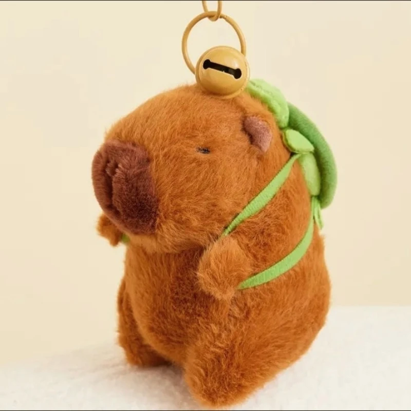 Kreatywny breloczek do kluczy z pluszową kapibarą i delfinem, kreskówkowy breloczek dla par, urocza lalka, mały prezent, dekompresyjna dekoracja relaksująca.