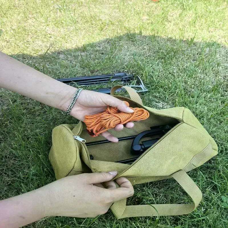Outdoor Camping Equipment Stakes Storage Bag Tent Pegs Nails Ground Bag Outdoor Camping Pegs For Tent Tarp For Camp Ground