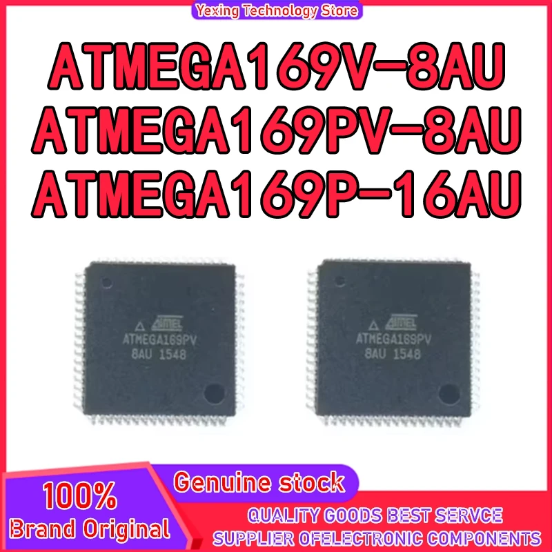 ATMEGA169PV-8AU ATMEGA169P-16AU ATMEGA169V-8AU ATMEGA169PV ATMEGA169P ATMEGA169V ATMEGA169 ATMEGA IC MCU Chip TQFP-64 in Stock