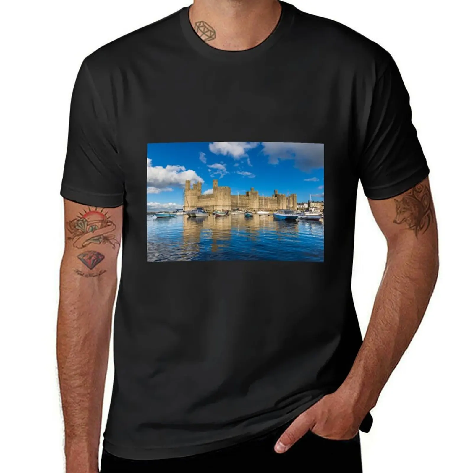 Caernarfon Castle T-Shirt cute tops oversized boys animal print men clothing