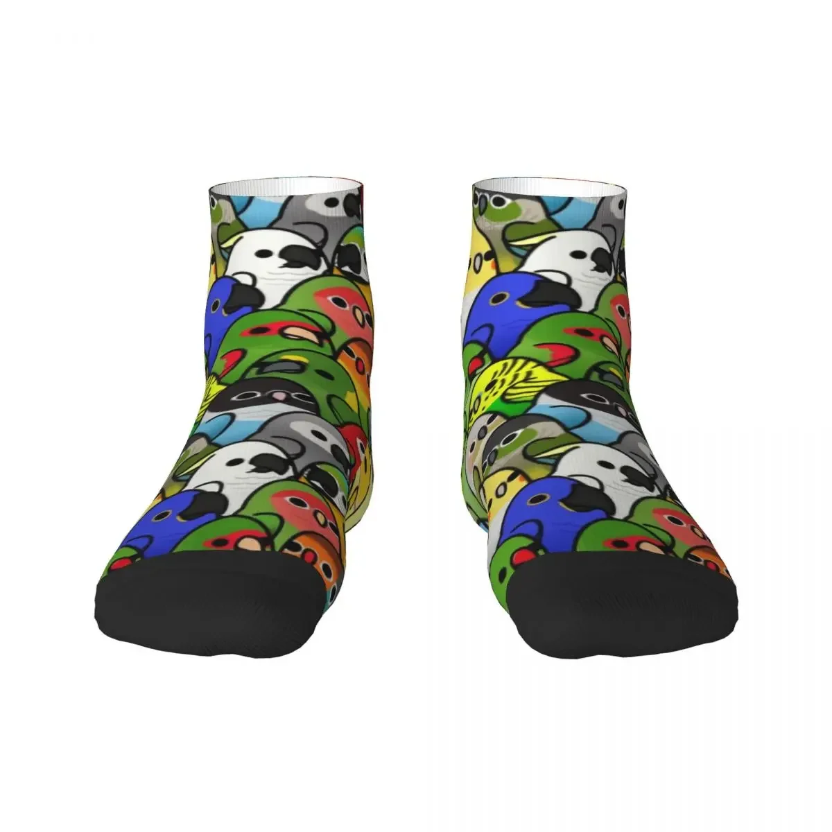 Cute Men's Funny Parrot Birds Dress Socks Unisex Warm Comfortable 3D Print Cockatiel Bird Crew Socks