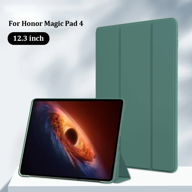 Funda For Honor Magic Pad 4 Case 12.3 inch Trifold PU Leaher Soft TPU Back Stand Tablet Shell For Honor Magicpad 4 Case 2026