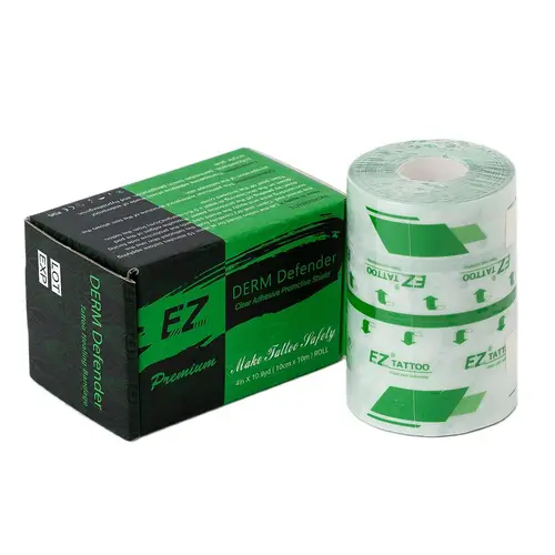 Imagen 2 del producto EZ-Película de tatuaje resistente al agua, cuidado posterior, protección de la piel, curación, vendajes adhesivos para tatuajes, reparación de accesorios para tatuajes, Derm Defender