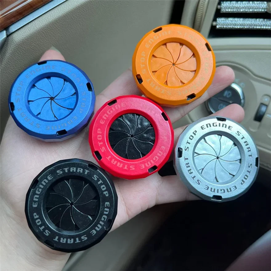 

Ignition Device Decor Motorcycle Key Cover Car Interior Sticker Decorative Rotary Push To Start Button Cover for Motorcycle Lock