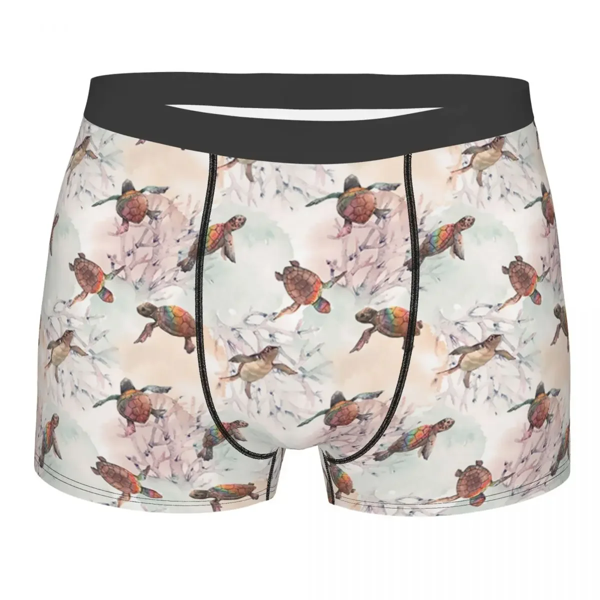 

Baby Turtles Boxer Shorts For Men Sexy 3D Printed Ocean Animal Underwear Panties Briefs Soft Underpants