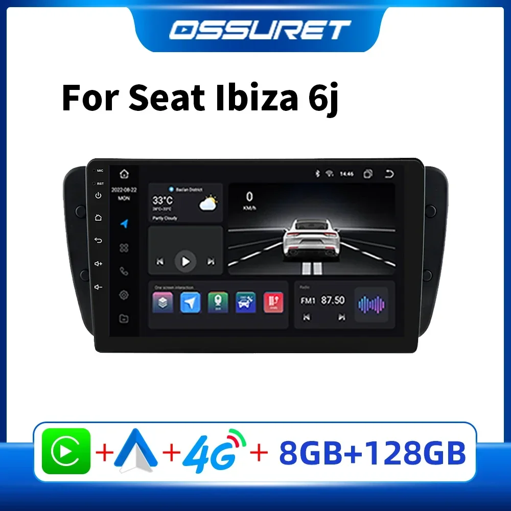 2din Android Car Multimedia Radio for Seat Ibiza 6j 2009-2013 2010 Carplay Car Stero Speaker Multimedia GPS 2din Autoradio Audio