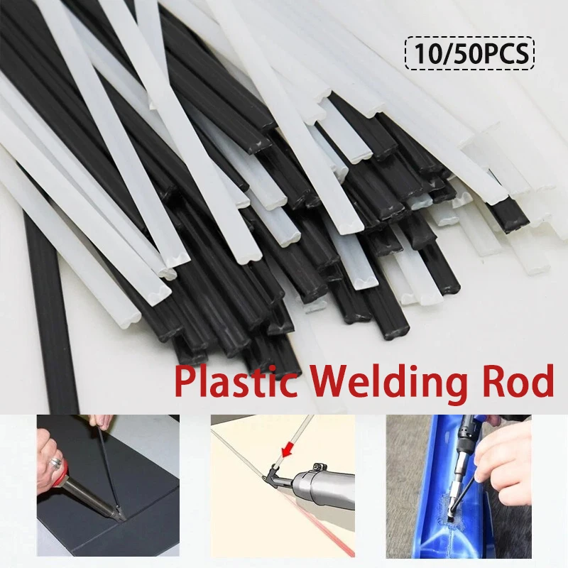 10/50PCS Plastic Welding Rods PP Welding Sticks 5x2.5mm for Plastic Welder Gun Bumper Repair Welding Supplies 20CM