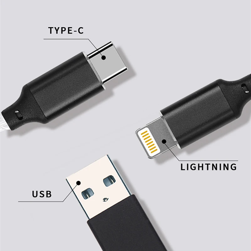 OTG Multi-Function Adapter Cable Lightning TYPE-C USB Interface Wire Control Applicable to Apple Android Computers