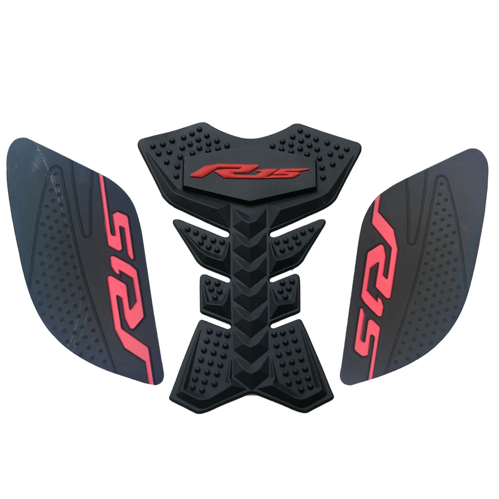 For YAMAHA YZF R15 R-15 Motorcycle Rubber Anti-Slip Pads Tank Traction Pads Heat Insulation Side Stickers Motorcycle Decals