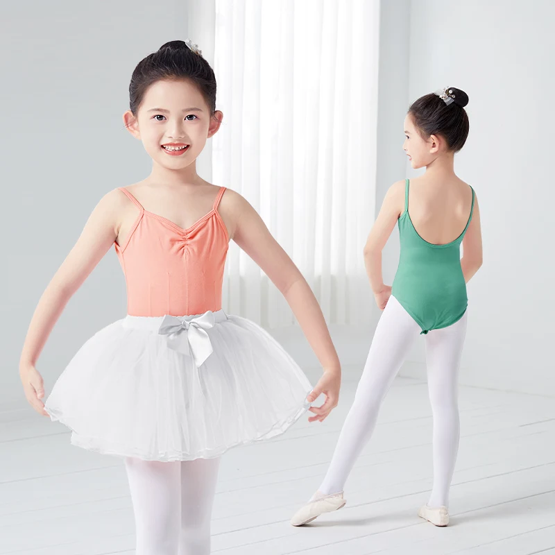 Justaucorps de ballet pour filles, costume de batterie de danse pour enfants, olympiques de ballet professionnels, entrejambe ouvert, caraco de danse pour enfant