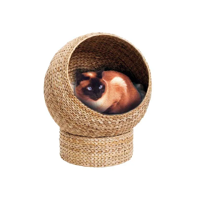 

Four Seasons Universal Semi-Enclosed Pet Bed Hammock Warm Cage Rattan Woven Nest