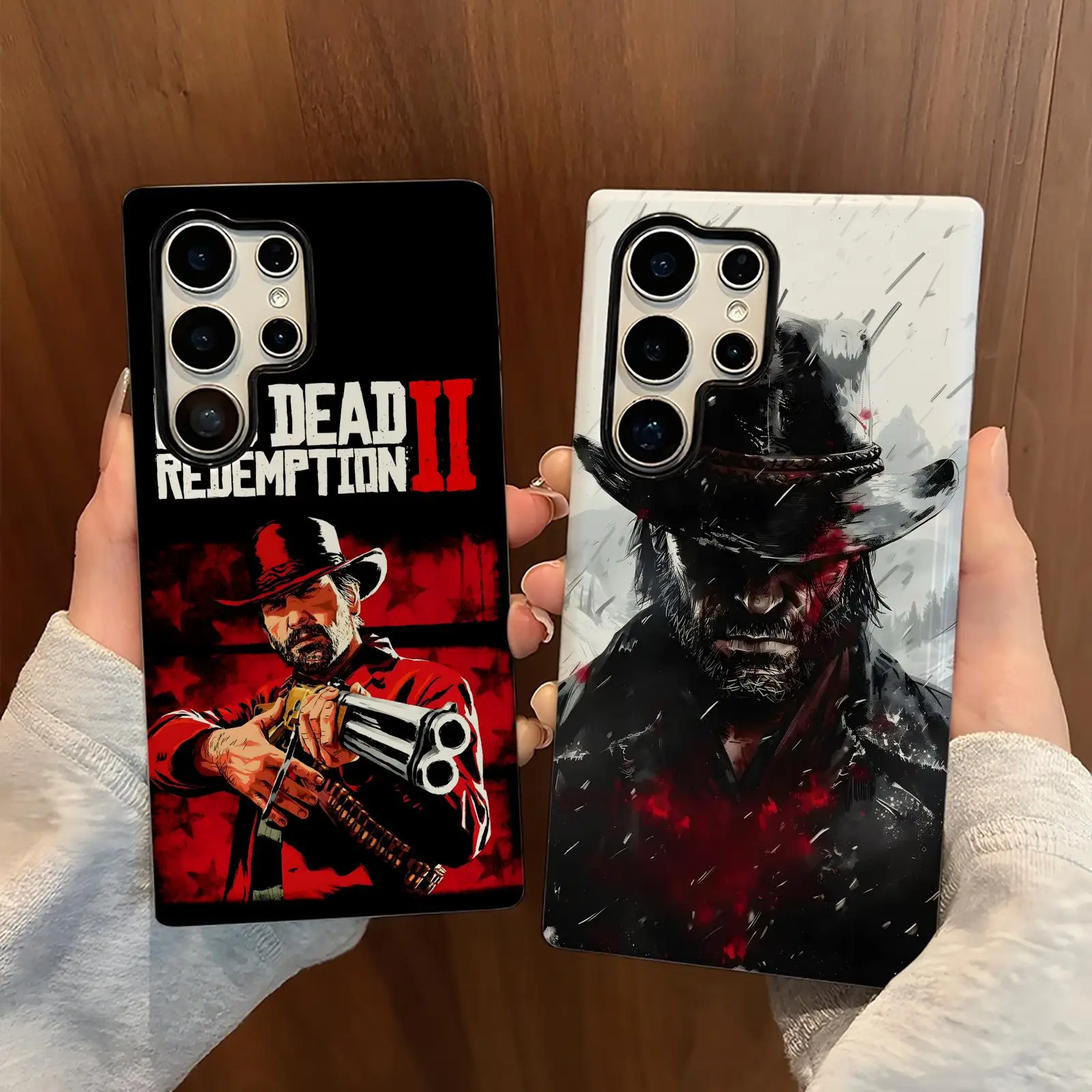 Coque de téléphone pour Samsung Galaxy S26 25 S24 S23 S22 S21 Ultra, Film brillant, HOT GAME Red Dead Redemption