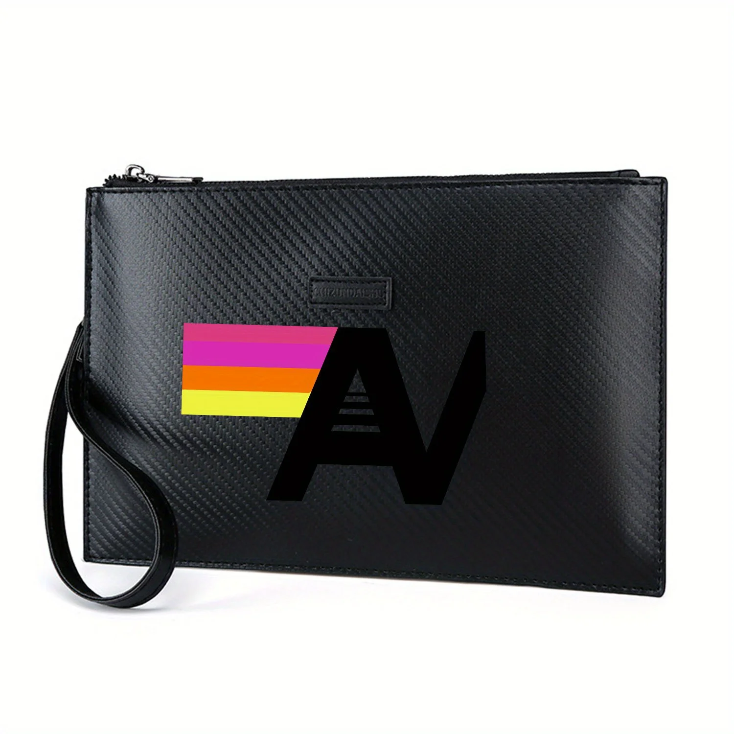 المشارب، مجردة، مشرق، اللون، التصميم، نابضة بالحياة الأنيقة المطبوعة بو حقيبة يد رجالية عصرية وعملية للحمل اليومي #1