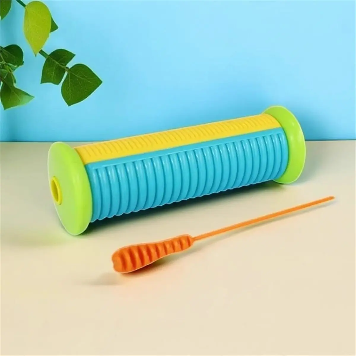 B72ABG Handbell Orff Musical Instruments Children Fitness Sand Bell Kindergarten Rattle Cheer Threaded Cylinder