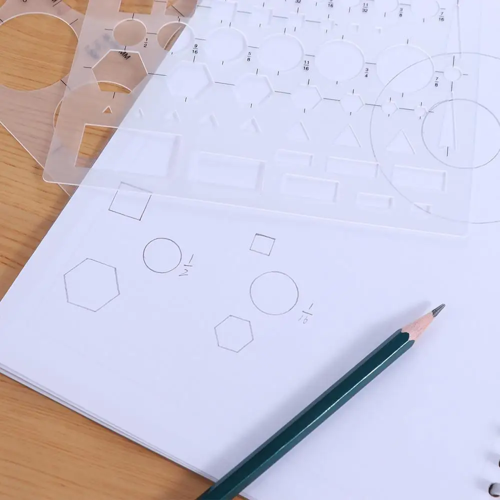 3Pcs 3 Sizes Round Templates Transparent DIY Multifunctional Geometric Ruler Durable Creativity Circle Drawing Tool