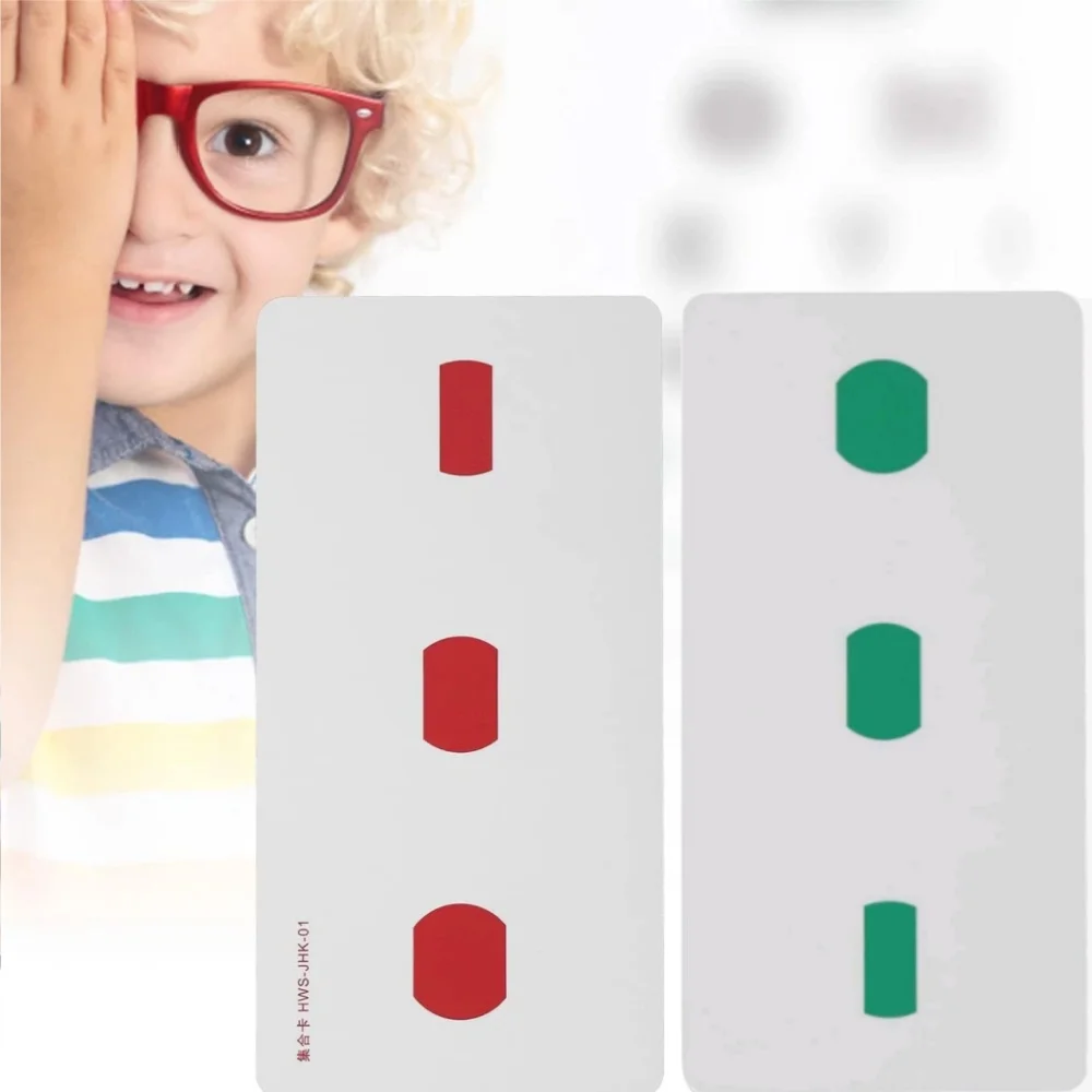 2Pcs/1Set Visual Vision Training Card Fusional Convergence Cards Strabismus Correction Card Improve Visual Sense Amblyopia Paper