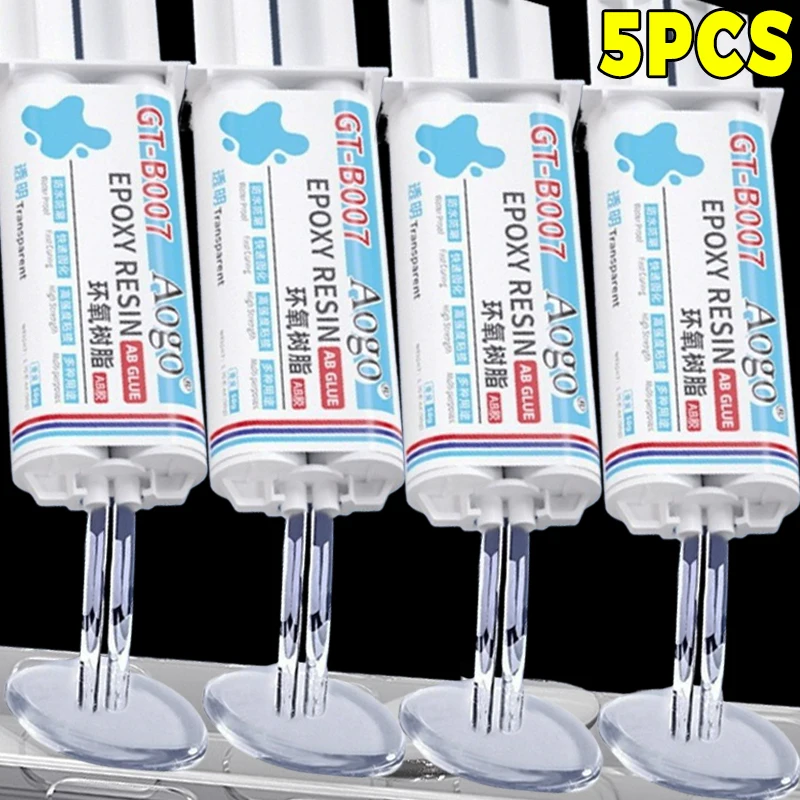 غراء إصلاح المعادن الشفاف راتنجات الايبوكسي AB غراء عالي القوة إصلاح لاصق مقاومة للحرارة لاصق إصلاح السيراميك المعدني #1