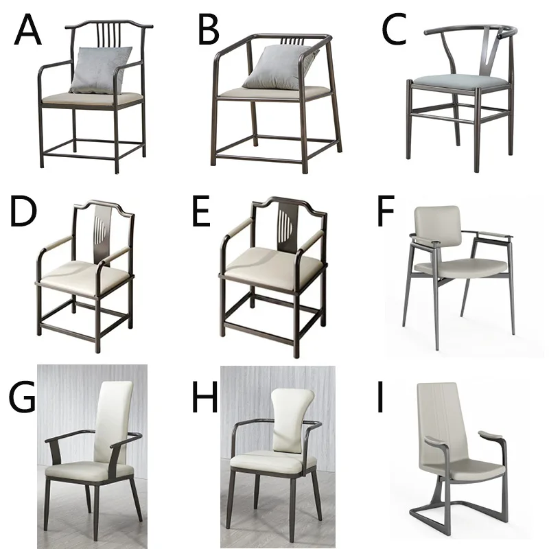 

Light luxury Italian tea chair designer titanium gray master chair modern simple office tea chair negotiation