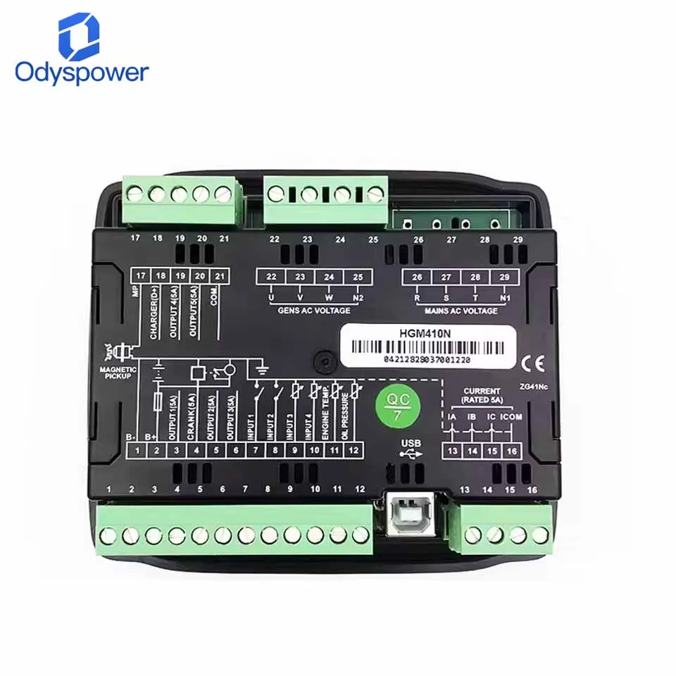 

Контроллер дизельного генератора SmartGen HGM410N HGM420N AMF, ЖК-дисплей с автоматическим запуском, модуль дистанционного управления, запасные части для генераторной установки
