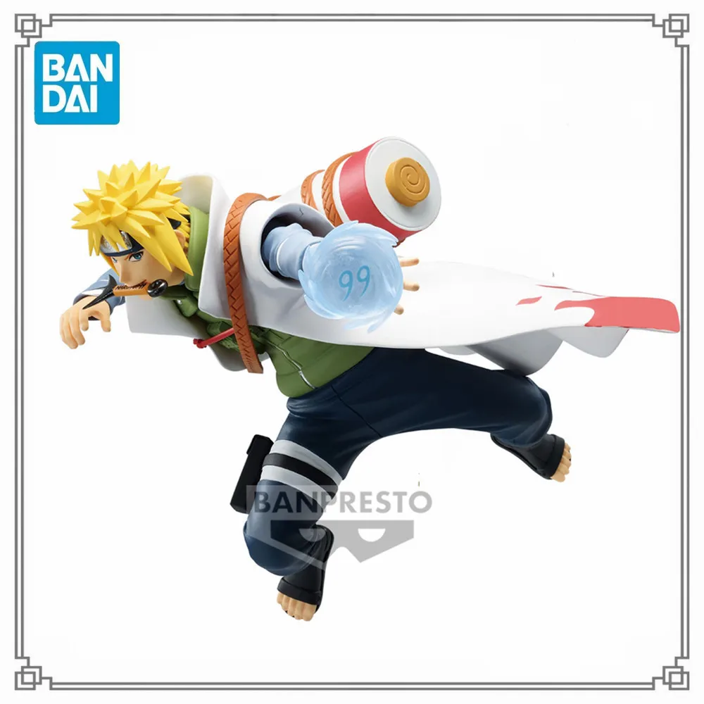 In Stock NARUTO NARUTOP99 NAMIKAZE MINATO Original Anime PVC Action Figure Toys for Children Shippuden Collection Model 15cm