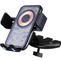 Universal Cd Slot Car Phone Holder Wireless Charger Phone Mount Intelligent Infrared Clip for iPhone Samsung Xiaomi Universal